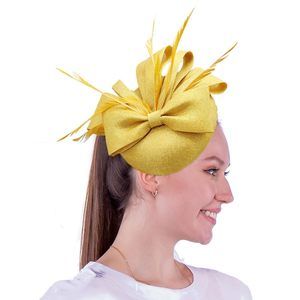 Fascinators Hat For Women Girls Sinamay Flower Feathers Tea Party Cocktail💓